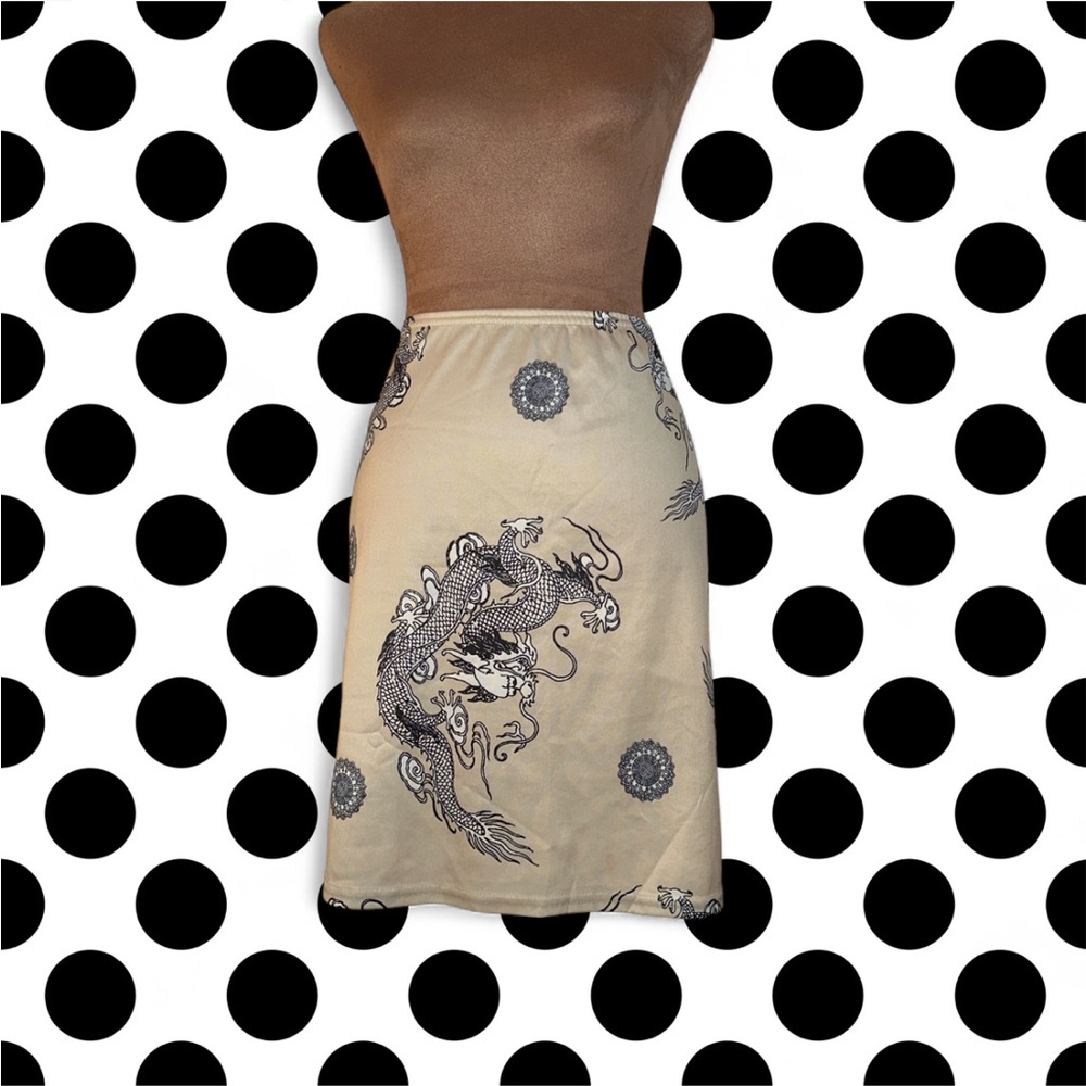Tan & Black Dragon Skirt